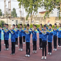 爱凡杰小学队列队形暨武术健身操展演