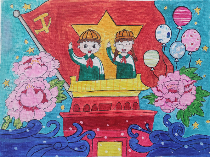 建党百年剪纸作品6