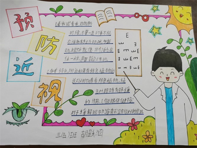 预防近视手抄报4